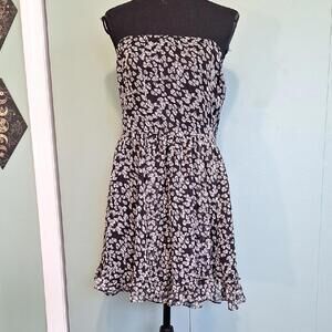 Tripp Nyc Daang Goodman Strapless Black And White Skull Print Dress Size Large